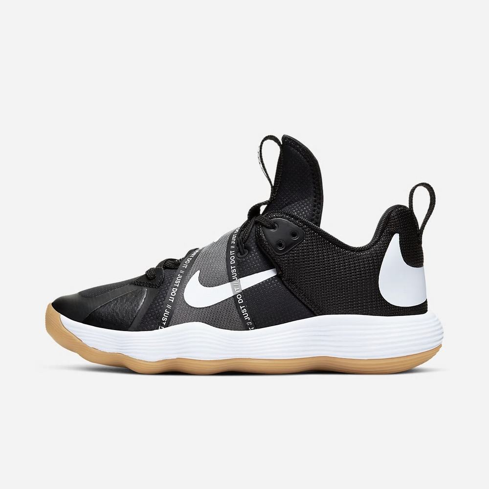 Chaussure De Volley Nike React HyperSet Noir 7069-534 Black/Gum Light Brown/White Femme | WNW-54681778